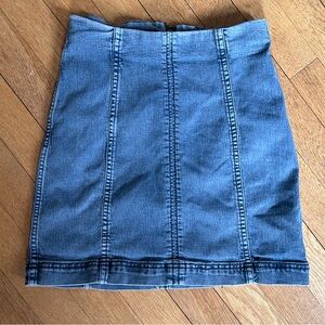 Free People Indigo Pencil Skirt